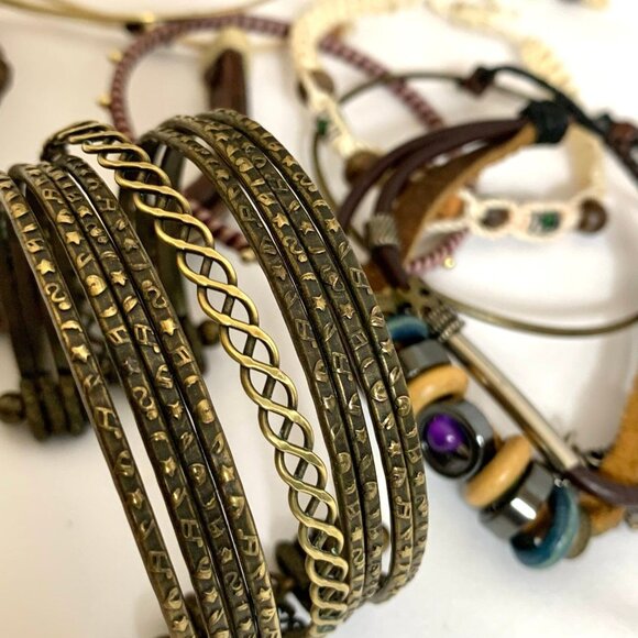 8 pc Boho Bohemian Bracelet Lot - Bangles Wraps and more - Picture 11 of 12
